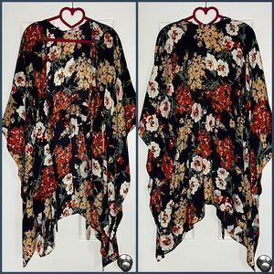 UMGEE Navy Floral Kimono, NWOT